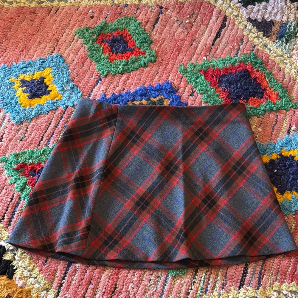Zara Plaid Tartan Mini Skirt